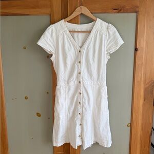 Linen Button-Down Dress